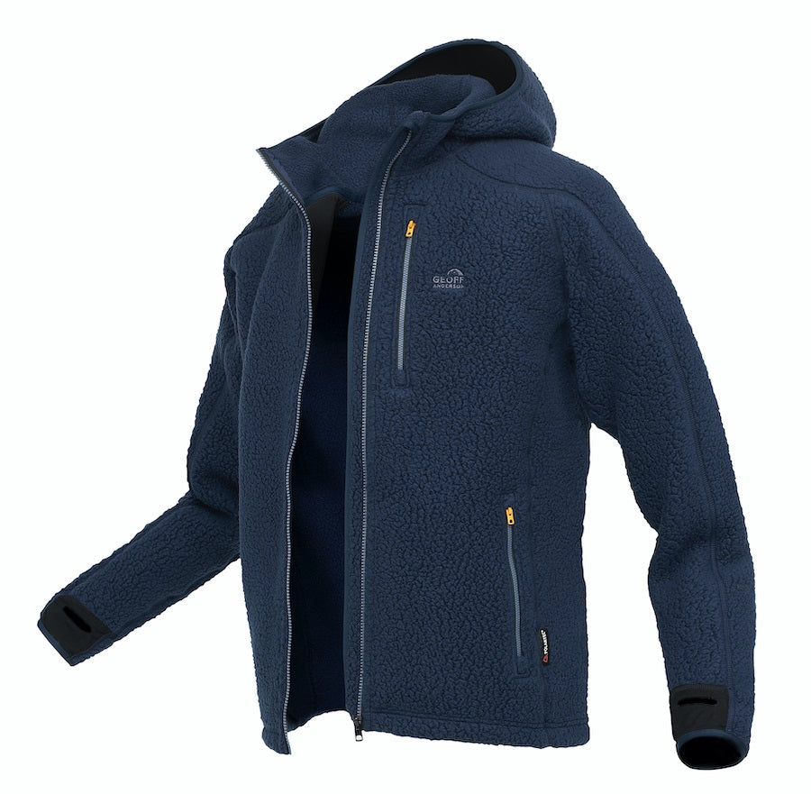 Geoff Anderson Teddy Hoody Jacket Blue