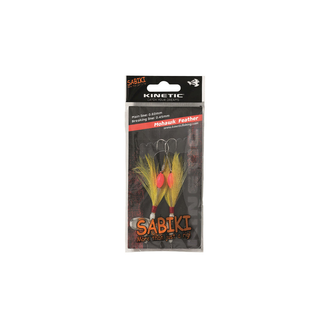 Kinetic Sabiki Mohawk Feather Yellow