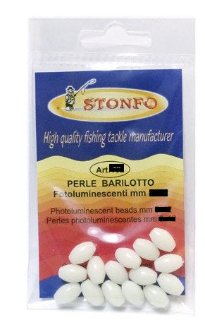 Stonfo Flydeperler Oval Plast Hvid/Glow