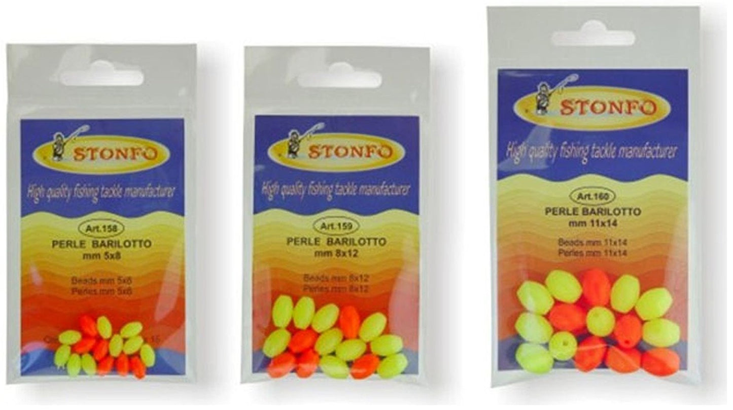Stonfo Flydeperler Oval Plast Rød/Gul Mix