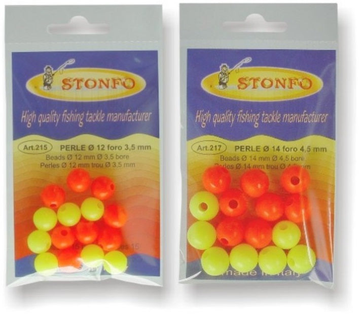 Stonfo Flydeperler Rund Plast Rød/Gul Mix