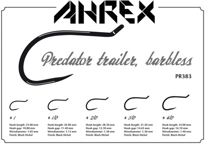 Ahrex PR383 Trailer Barbless Hook