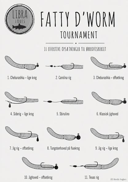 Libra Lures Fatty D'Worm Tournament - 55mm