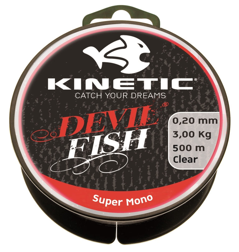 Kinetic Devilfish Super Mono Clear 0.35mm 440m Nylon line