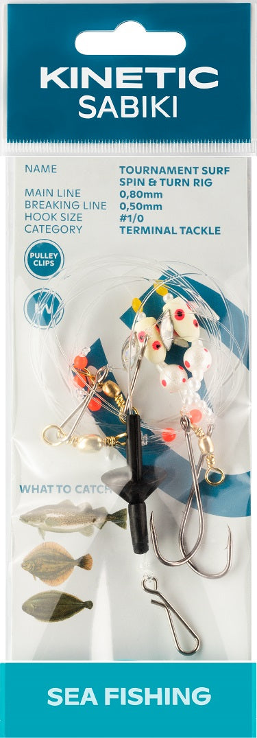 Kinetic Sabiki Tournament Surf Spin&Turn Rig #1/0