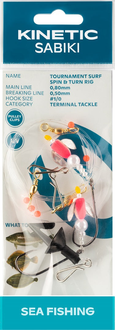 Kinetic Sabiki Tournament Surf Spin&Turn Rig #1/0