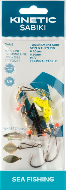 Kinetic Sabiki Tournament Surf Spin&Turn Rig #1/0