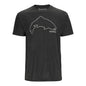 SIMMS Trout Outline T-Shirt Charcoal Heather