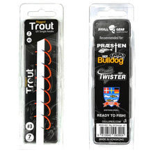 Skull Gear 7 pcs Single hooks UV ORANGE.
