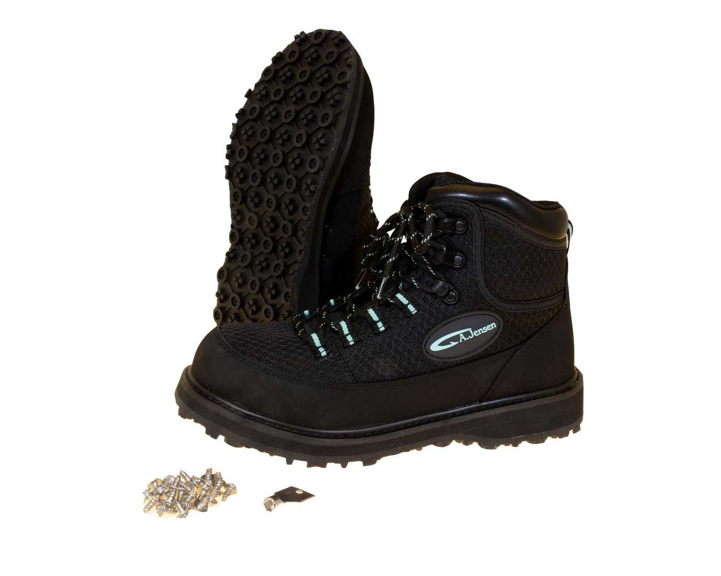 A. Jensen Impala Wading Boots Black w. Rubber Sole