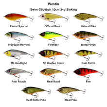 Farveoversigt – Westin Swim Glidebait 10cm 34g Sinking