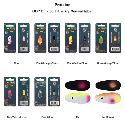 Farveoversigt – OGP Bulldog Inline 4g, Gennemløber