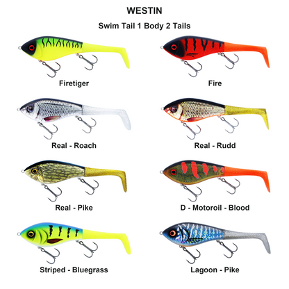 Farveoversigt – Swim Tail 1 Body 2 Tails