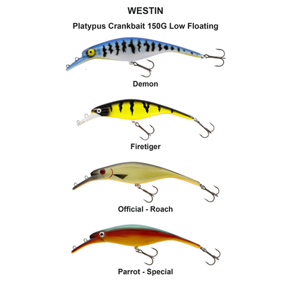 Farveoversigt – Platypus Crankbait 150G Low Floating