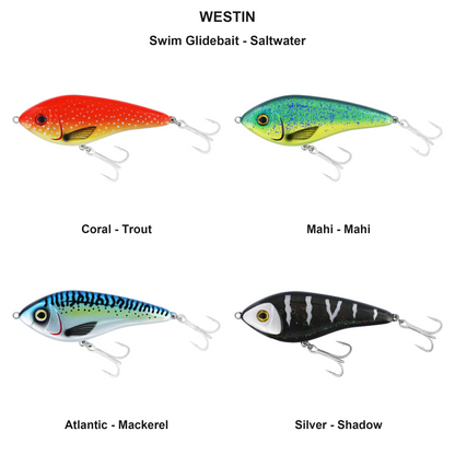 Farveoversigt – Swim Glidebait - Saltwater