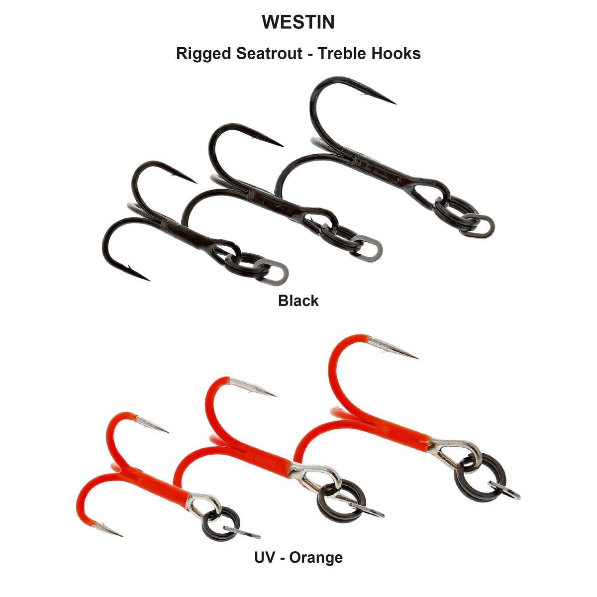 Farveoversigt – Rigged Seatrout - Treble Hooks