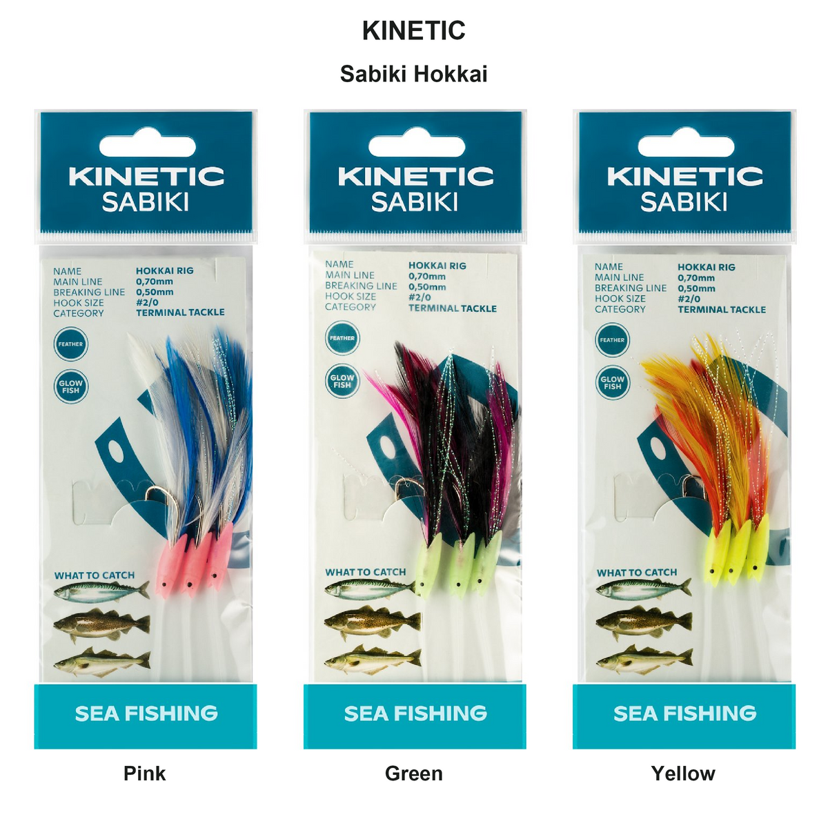 Farveoversigt – Kinetic Sabiki Hokkai