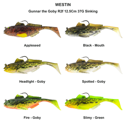 Farveoversigt – Gunnar the Goby R2f 12.5Cm 37G Sinking