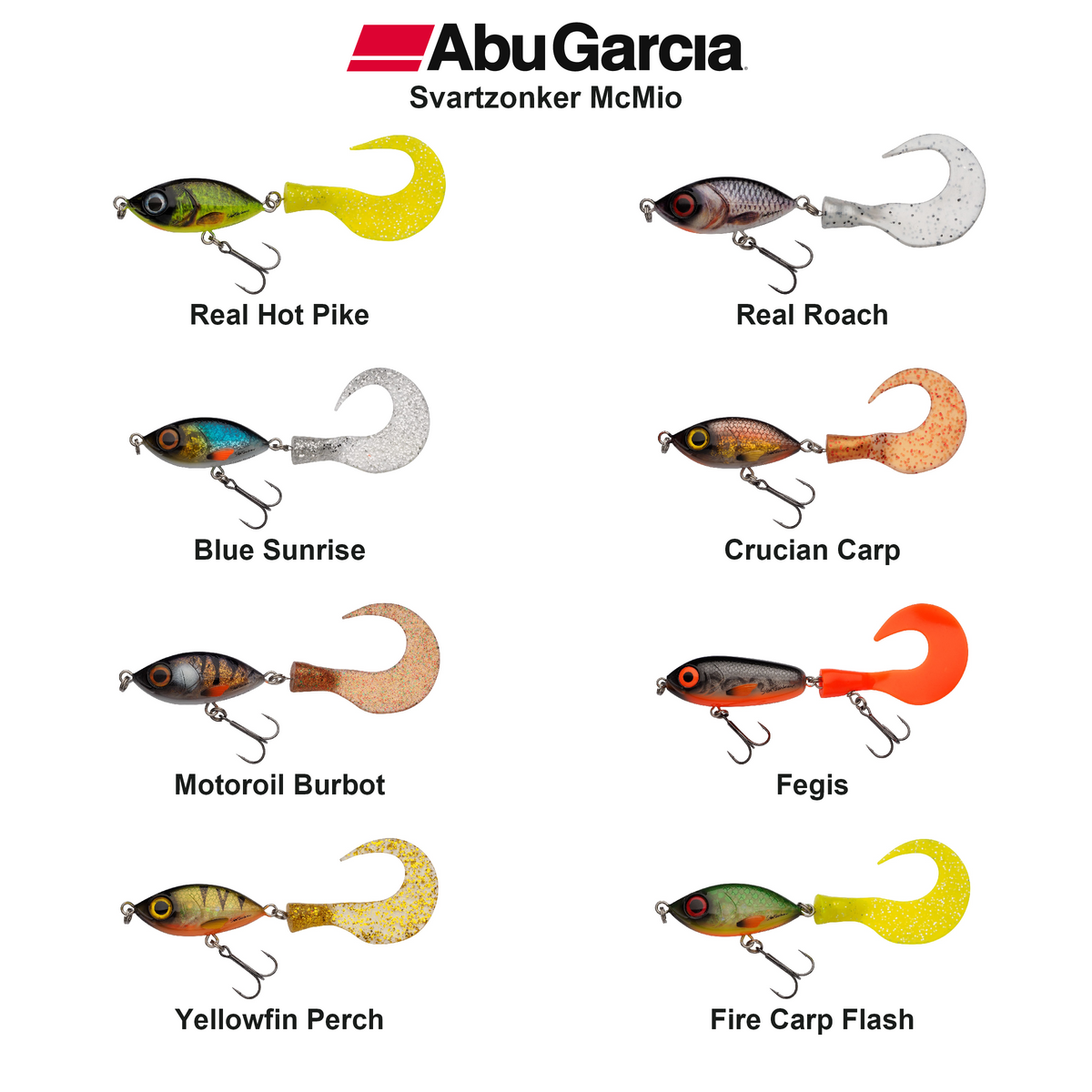 Farveoversigt – Abu Garcia Svartzonker McMio