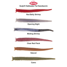 Farveoversigt – Berkley Gulp!® Saltwater Fat Sandworm