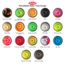 Farveoversigt – Berkley PowerBait® Glitter Trout Dough
