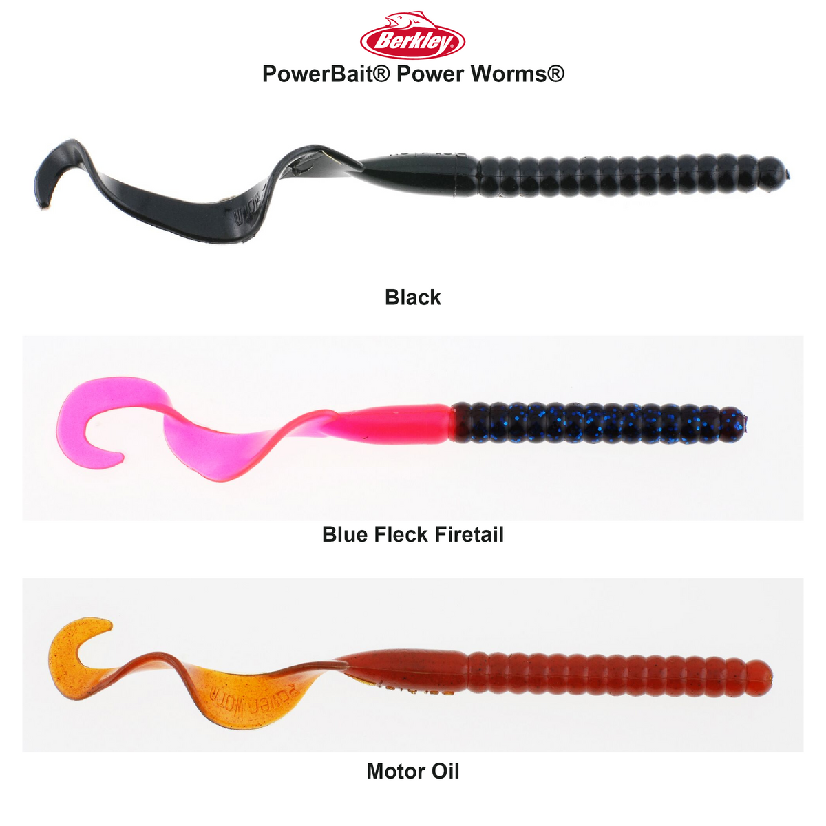 Farveoversigt – Berkley PowerBait® Power Worms®
