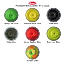Farveoversigt – Berkley PowerBait® Sinking Glitter Trout Dough