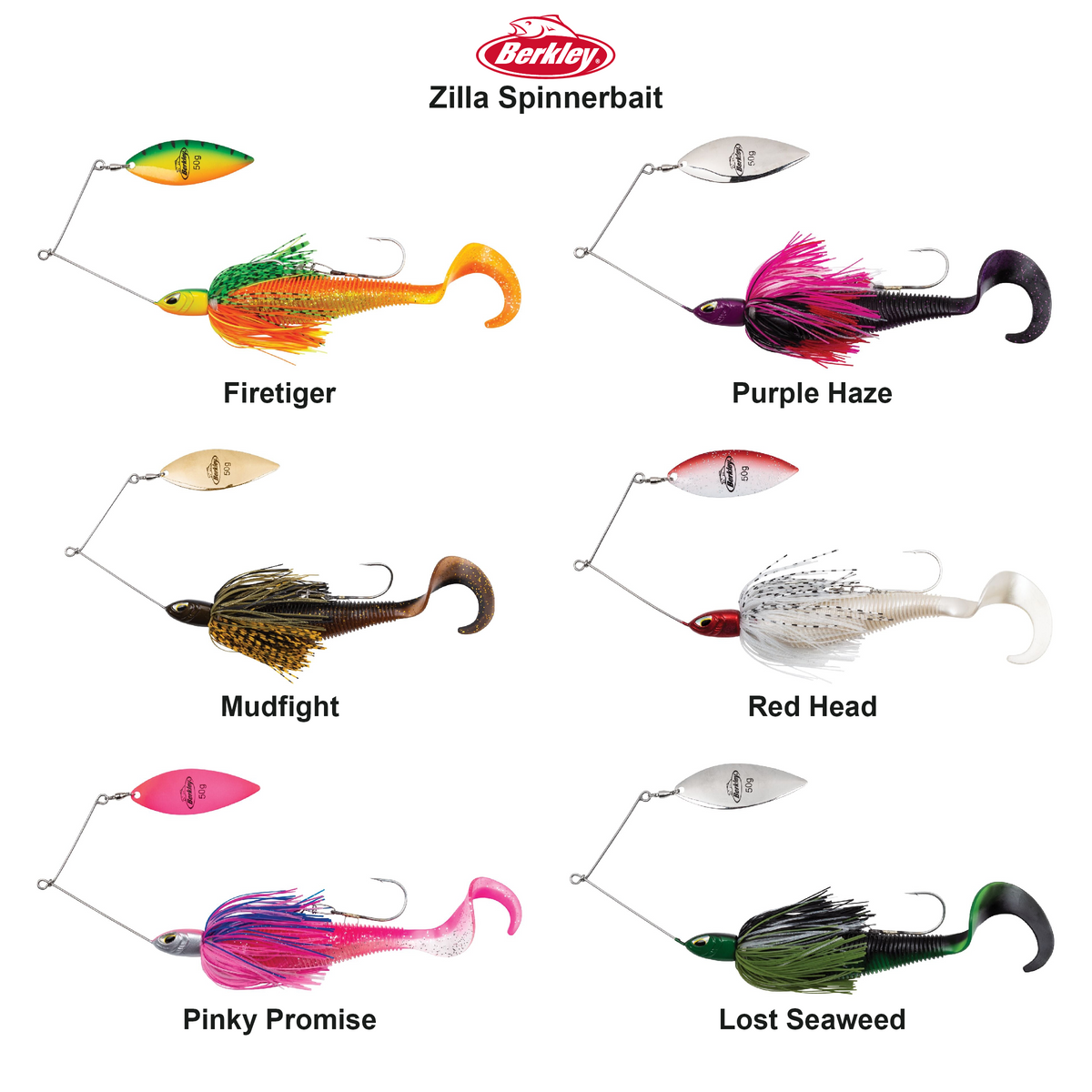 Farveoversigt – Berkley Zilla Spinnerbait