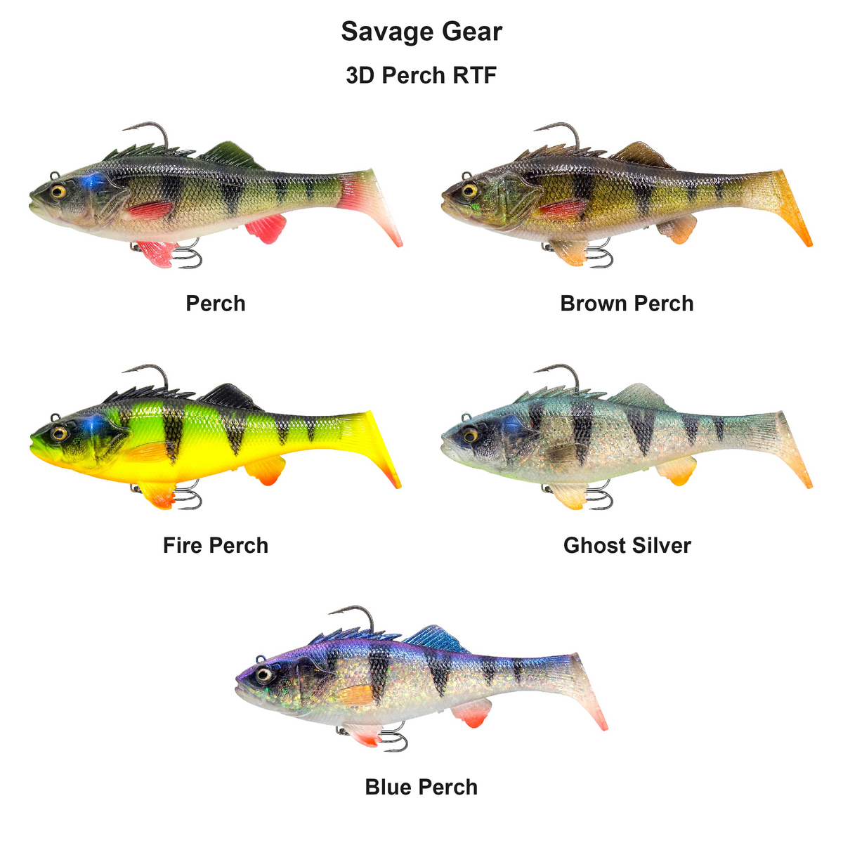 Farveoversigt – Savage Gear 3D Perch RTF