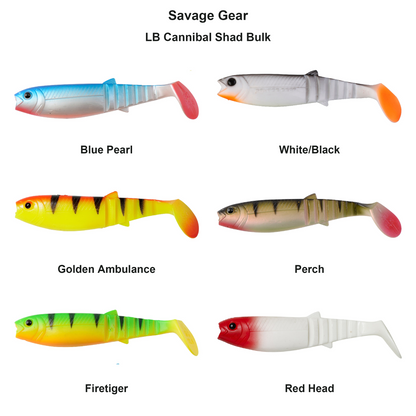 Farveoversigt – Savage Gear LB Cannibal Shad Bulk