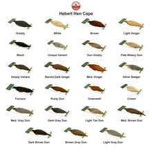 Farveoversigt – Whiting Hebert Hen Cape