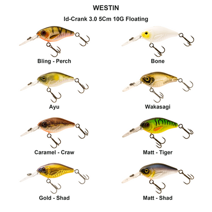 Farveoversigt – Id-Crank 3.0 5Cm 10G Floating