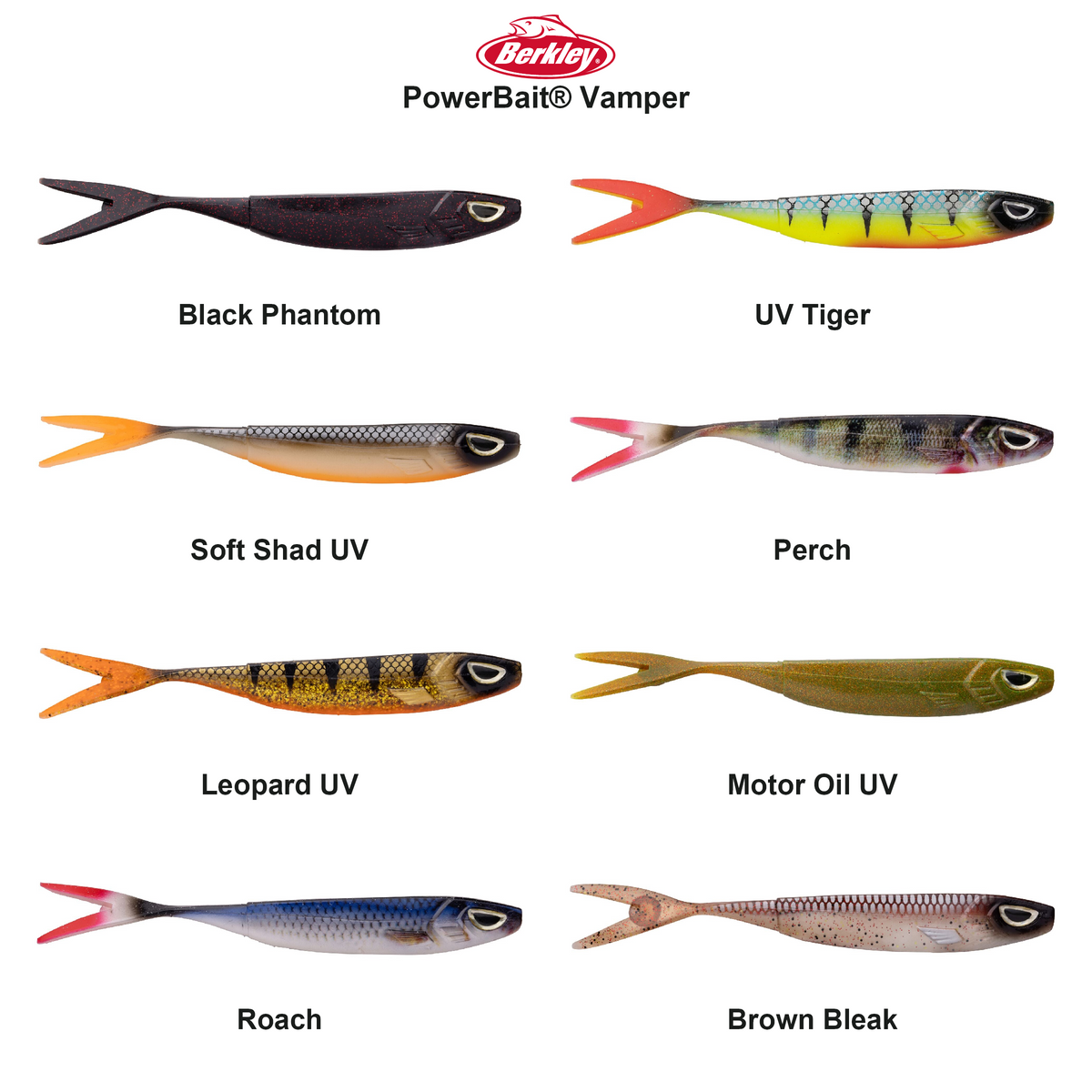 Farveoversigt – Berkley PowerBait® Vamper