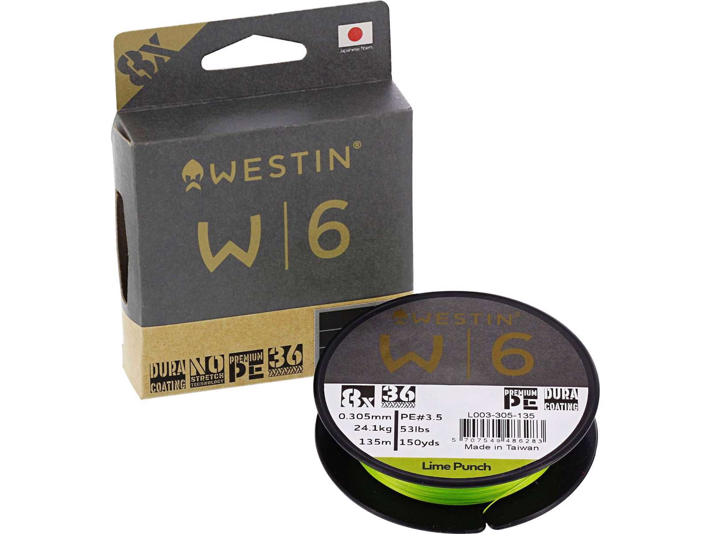 Westin W6 8 braid Lime Punch 135m