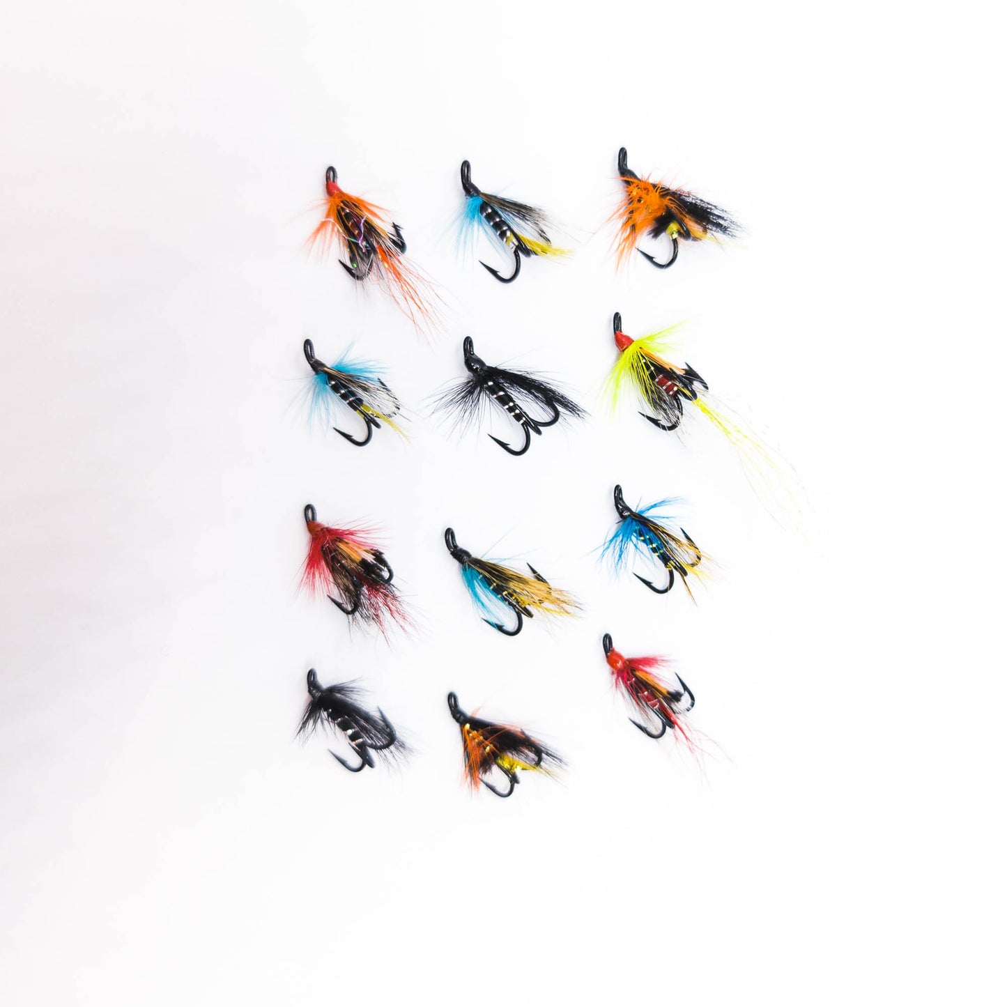 3-hook Salmon Flies Assortment 3, 12 pcs.