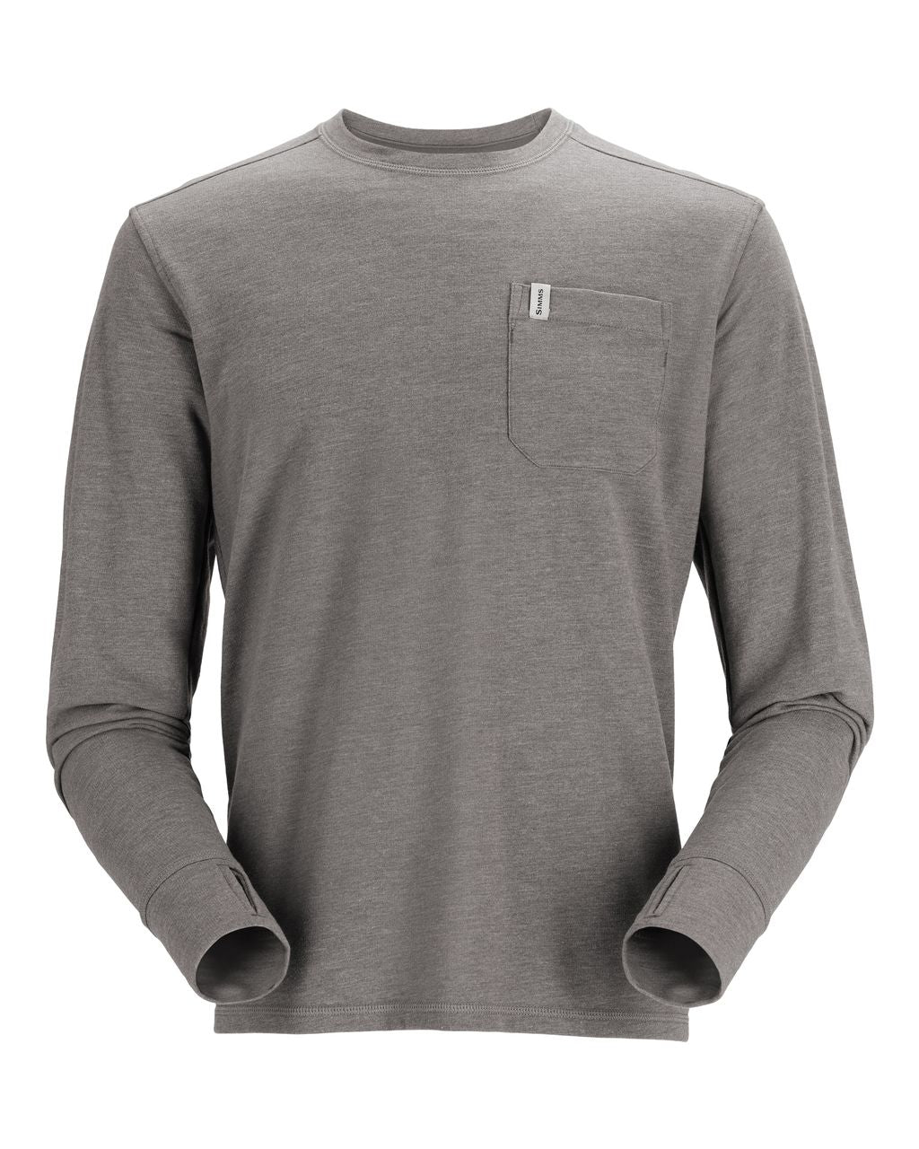 Simms Men's Henry's Fork Crew Steel Heather